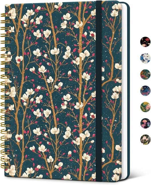 A5 Spiral Notebook, S-Magnolia, 140 Pages A5 Spiral Notebook, S-Magnolia, 140 Pages